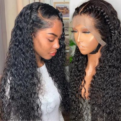 China Indian 180% Human Curly Wave 150% Wig, Brazilian Curly Wave 13x4 Closure Hd Frontal Wigs, Peruvian Raw Lace Front Human Hair Virgin Wigs for sale