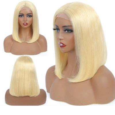 China Straight 8-14 Inch 613 Blonde Brazilian Hair Extensions, Short Lead Wig 4x4,13x4, Color Bob Wigs For Black Women Wholesale 613 Frontal for sale