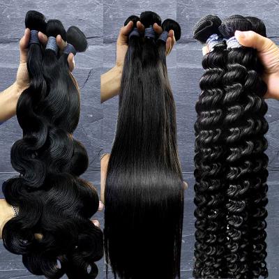 China Plus Type 8-32inch Virgin Brazilian 12a Hair Bundle , Peruvian Raw Cuticle Aligned Hair Weft Wholesale for sale