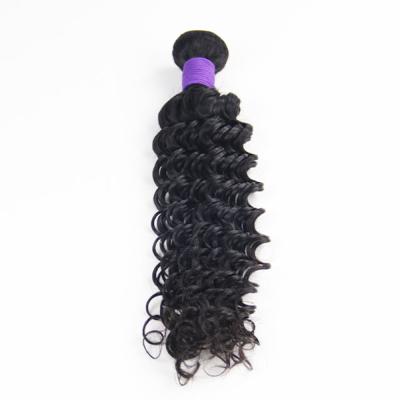 China 10A Deep Wave Deep Wave Indian Virgin Human Hair Bundles,Indian Temple Raw Hair Wholesale Vendor,100% Virgin Raw Cuticle Aligned Hair for sale