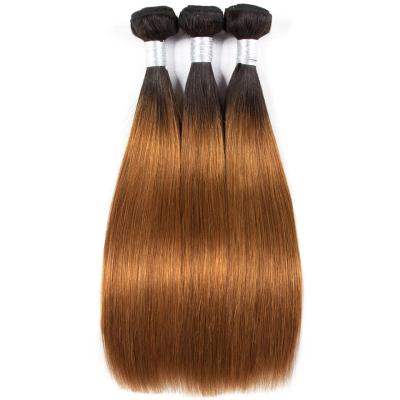 China Ombre 1B/30 Silky Straight Indian Hair Weave Straight Wave Bundles, Raw Virgin Brazilian Cuticle Aligned Hair, Wholesale Hair Extensions for sale