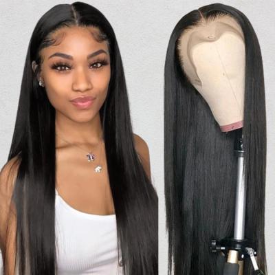 China Silky Straight Sheer Pre Plucked Lace Front Wigs, Full Lace Hair Straight Wigs, HD 100% Virgin Hair Full Lace Wigs for sale