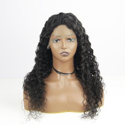 China Wholesale HD Silky Straight Wave Indian Hair Lace Front Virgin Cuticle Aligned Human Hair Water Wave Lace Wig, 13x4 Lace Frontal Wig For Black Women for sale