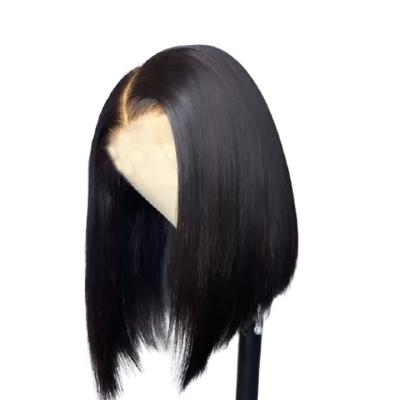 China Wave 263 US$28/pc Gold Part 13x6 Medium Hair 1x4 Lace Wig Silky Straight Lead Lace Front Short Wig, Wholesale Short Bob Wigs For Black Women for sale