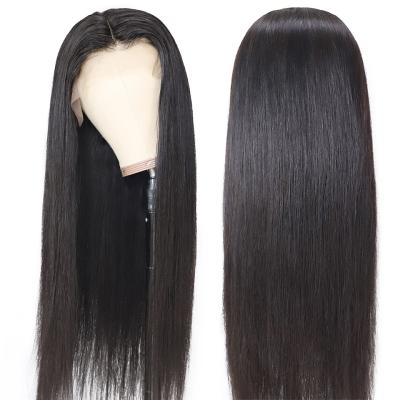 China Hot Sale Cheap Raw Indian Virgin Human Hair Straight Hd 13x4 Straight Lace Front Human Hair Wigs Transparent Lace Front Wigs for sale