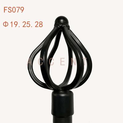 China Fashionable new design factory metal wire curtain rod fashion birdcage curtain rod finial single accessory for sale