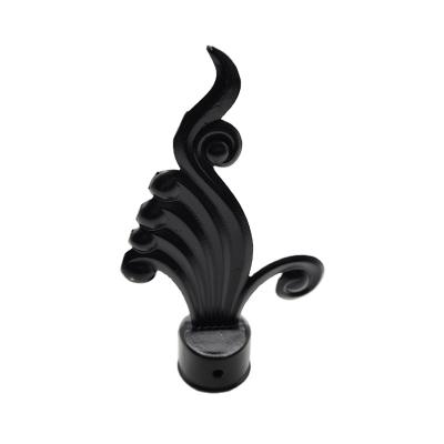 China Competitive Price Factory Wholesale Classical Flame Shaped Curtain Rod Finial for sale