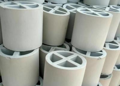 China High Purity Ceramic Random Packing 13% ~23% Alumina Content For Industrial , Cross-Partition Ring for sale