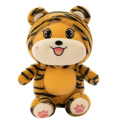 China Supply Items Amazon High Quality Custom Wholesale Beautiful Tiger Sitting In The Cork Jungle Dolls Plush Toys Animal Kids for sale