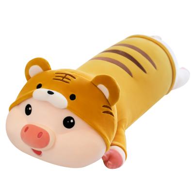 China Decorate items the latest soft and lovely stocking cotton toy doll lying on the pig. for sale