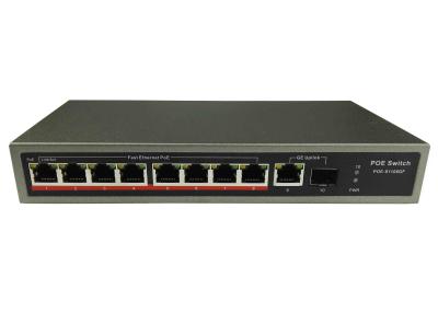 China POE-S1108GF(8FE+1GE+1GE SFP)_8 Port 100Mbps IEEE802.3af/at PoE Switch with 120W External power supply (Newly Developed) for sale