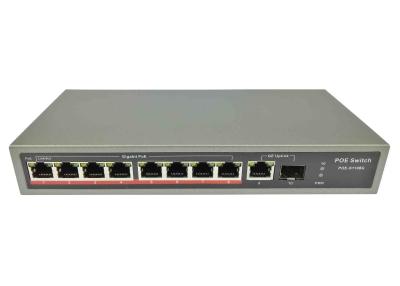 China POE-S1108G(8GE+1GE+1GE SFP)_8 Port Gigabit IEEE802.3af/at PoE Switch with 120W External power supply (Newly Developed) for sale