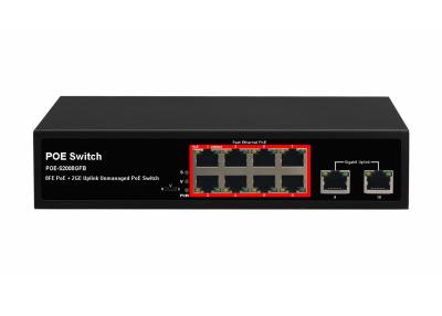 China POE-S2008GFB(8FE+2GE)_8 Port 10/100Mbps IEEE802.3af/at PoE Switch with 150W Built-in power supply (Newly Developed) for sale