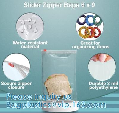 China Stand Up Pouch With Slide Closure, Resealable Zip lockk Mylar Bags, Zip Sealing, Grip Seal, Slide Seal Lock for sale