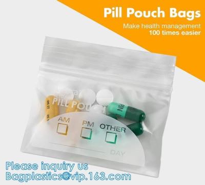 China Medicine Bags, Zip lockk Accessory Bags, Pill Baggies, Supplements organizer, Medication Pouch, Vitamin Storage for sale