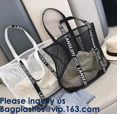 Cina Mesh Beach Bags Totes, grandi tasche extra, grande borsa di Duffle surdimensionata, borse nette, tasche dei prodotti della drogheria in vendita