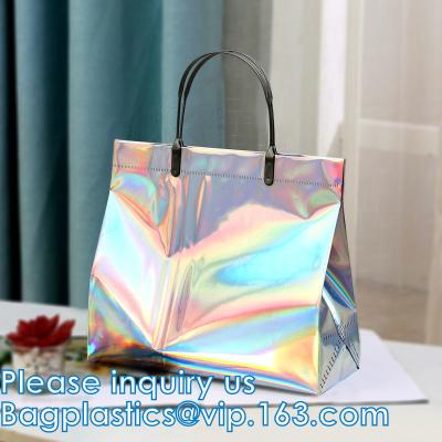 China Bolsos reutilizables del bolso olográfico del arco iris, restaurante Takeouts de la fiambrera de la playa del viaje de la seguridad de los deportes del gimnasio en venta