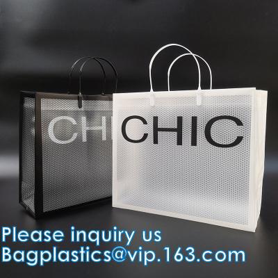 China Bolso del regalo, la bolsa de plástico dura transparente clara promocional del bolso de compras de los PP, Pp Tote Bag, parte inferior cuadrada en venta