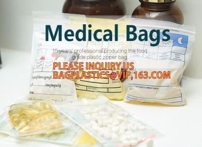 China Bolsos médicos biodegradables de la píldora, bolso de la farmacia de la cremallera, bolsa de la píldora del sello del apretón, medicina, píldoras, empaquetado de las drogas en venta