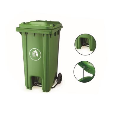 China Viable hot sale! 240L Waste Bin Outdoor Plastic Bin With Wheels And Pedal Baojie for sale