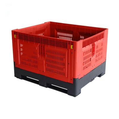 China Non-Toxic Industry Large Plastic Pallet Box Prefab Folding Plastic Container For Sale for sale