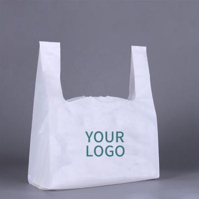 China Barrier Welcome Branded Clear Transparency Plastic T Shirt Bag For Grocery Package for sale