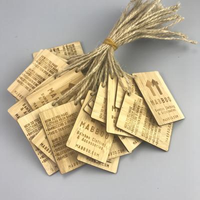 China 2020 Sustainable New Most Friendly Bamboo Nature Material Garment Hang Tags for sale