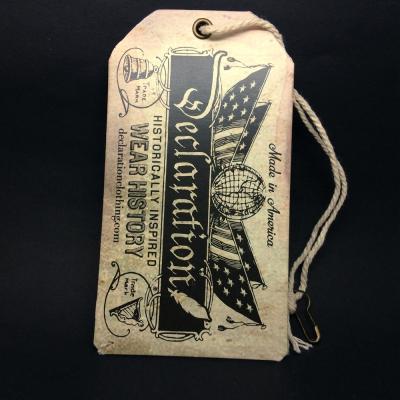 China Brand New Sustainable High Quality Custom Recycled Kraft Paper Glass Hanger Labels for sale