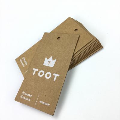 China Viable Design Wholesale Accessories Custom Size Shape Recycle Kraft Paper Gift Hang Tags for sale