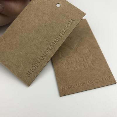 China Viable Wholesale Custom Price Tag Custom Size Shape Shape Recycle Kraft Paper Gift Hang Tags for sale