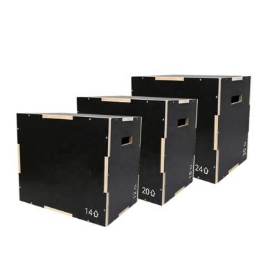 China Hot Sale Enerize Gym Equipment Wooden Plyometric Jump Box Wooden Plyo Box for sale