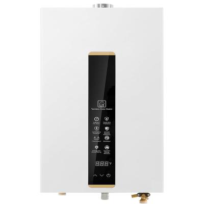 China Hotel Tankless Natural Gas Water Heater, Instant Hot White Multi-protection Constant Gas Water Heater with Fahrenheit Digital Display for sale