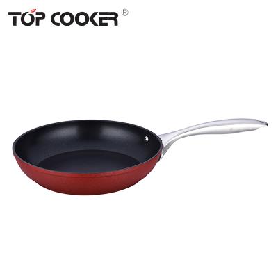 China Sustainable Aluminum Non Stick Skillet With Stainless Steel Handle for sale