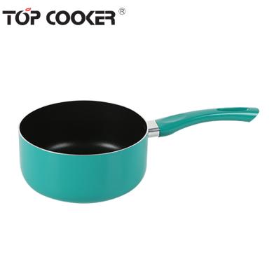 China Durable Aluminum Pressed Non Stick Black Coating Sauce Pan for sale