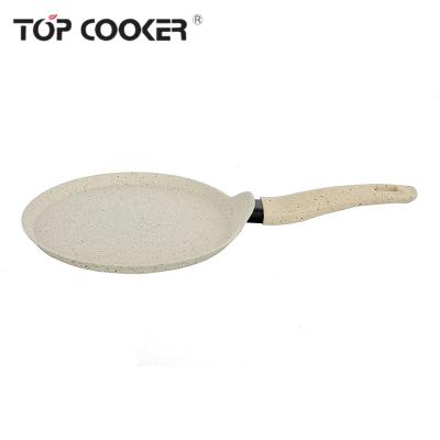 China Sustainable Healthy Aluminum Marble Coating Induction Pancake Pan for sale