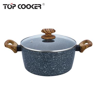 China Best Sustainable Hot Selling Granite Products Aluminum Coating Casserole Pot for sale