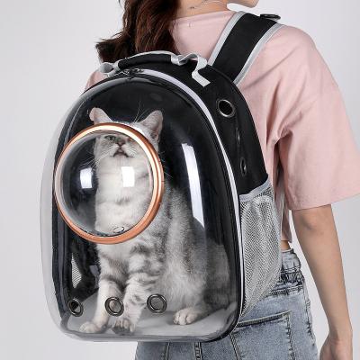 China Outdoor Travel Space Capsule Pet Cat Carrier Portable Clear Cat Carrier Backpack Transparent Bag Stored for sale