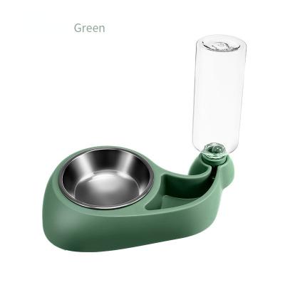 China Pet Single Feeder Shape Pet Bowl Whale Drinking Station Stored Plastic Automatic Feeding Bowl for sale