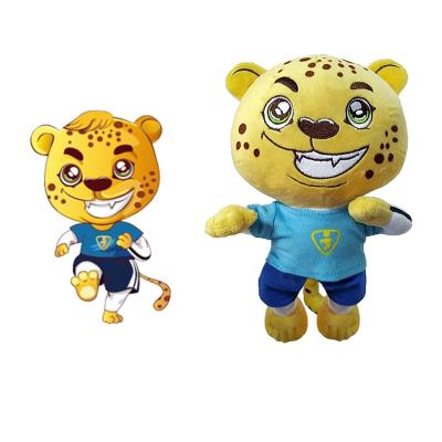 China Soft/Dirty Custom Plush Toy Doll Leopard Toy Doll Custom Plush Animal Heavy Duty/Cute Custom Plush Toy for sale