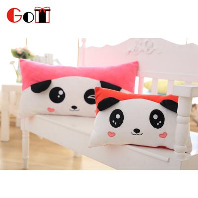 China Promotional Items Promotion Gift Stuffed Panda Cushion Plush Panda Pillows for sale