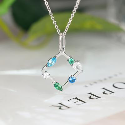 China TRENDY Grace Jewelry Luxury Beautiful Zircon Nano 925 Sterling Silver Fine Jewelry Pendants For Necklace Charms for sale