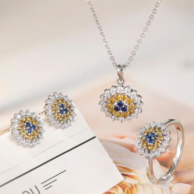 China TRENDY Grace Jewelry Statement Nano Spinel Luxury Custom Fashion 925 Sterling Silver Necklace Jewelry For Women for sale