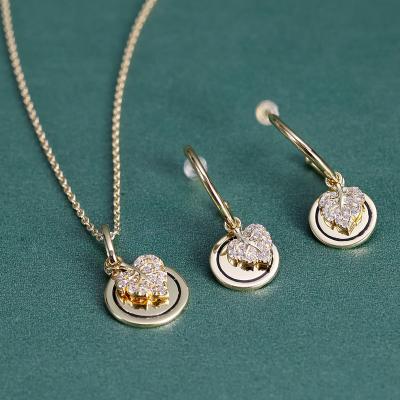 China TRENDY Grace Jewelry Pendants Statement Heart Luxury Gold Plated Wholesale Fashion Jewelry Jewelry Sets For Women for sale