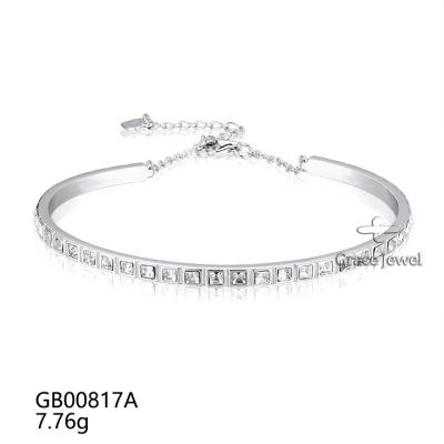 China TRENDY Grace Jewelry Luxe Unique Statement Fine Fishon Trendy Fine Jewelry 925 Silver Bangle for Women for sale