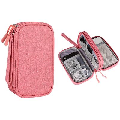 China Viable Portable Portable Electronics Accessories Electric Wires Battery Zipper Bag Storage Organizer Lifestyle Portable Bags for sale