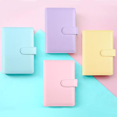 China Ready Wholesale Eco-friendly Goods A6 Size Portable Loose-leaf Ring Binder Leather Cover for sale