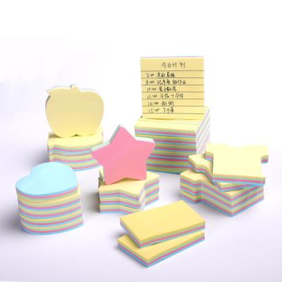 China 76*76mm Kawaii Shapes Self-adhesive Memo Pads Custom Printed Cute Colorful Self-adhesive Strong Notes Sticky Notes for sale