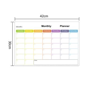 China Education.Training.Office New Arrival Soft Magnetic Self Adhesive Daily Weekly Planner Monthly Whiteboard for sale