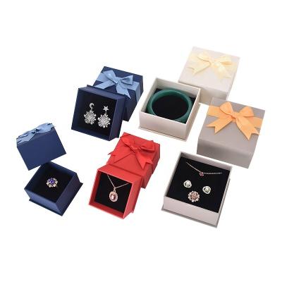 China Newest Hot Sale Handmade Luxury Custom Logo Printed Jewelry Gift Box Necklace Ring Earring Gift Box With High Quality for sale