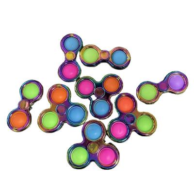 China Effort Dimple Fidget Spinner Toy Simple, Mini Push Pop Bubble Fidget Handheld Sensory Toys Spinner Trigger Toy for sale